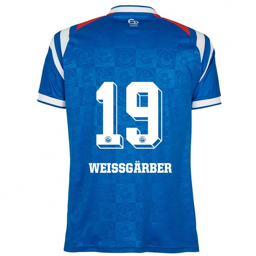 Danxen Hombre Camiseta Ronja Weißgärber #19 Azul Blanco Rojo 1ª Equipación 2025/26 La Camisa