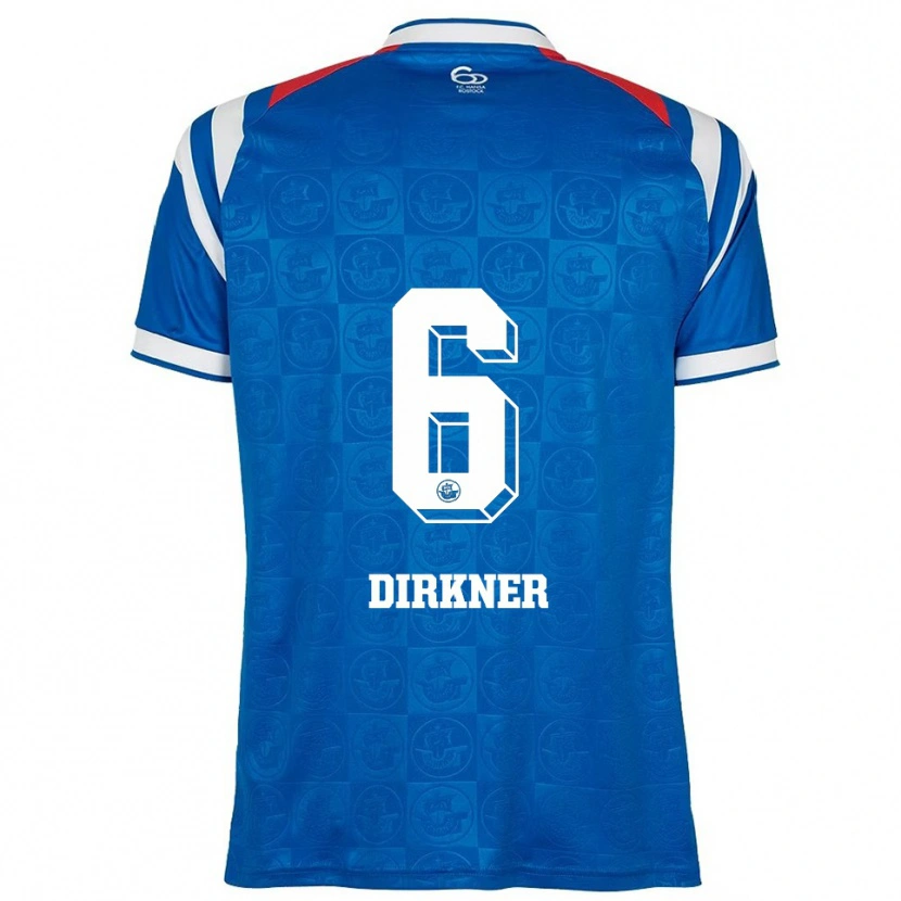 Danxen Hombre Camiseta Jonas Dirkner #6 Azul Blanco Rojo 1ª Equipación 2025/26 La Camisa
