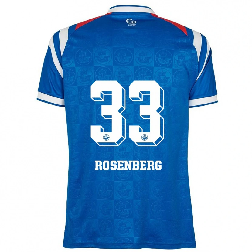 Danxen Hombre Camiseta Moritz Rosenberg #33 Azul Blanco Rojo 1ª Equipación 2025/26 La Camisa