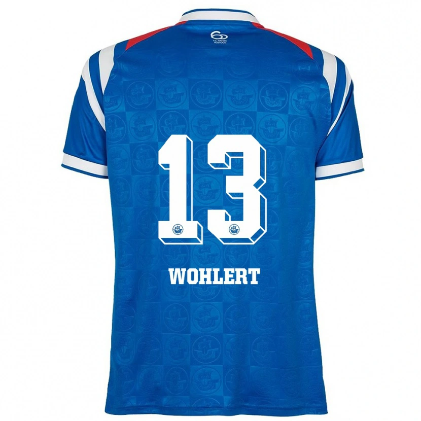 Danxen Hombre Camiseta Finlay Wohlert #13 Azul Blanco Rojo 1ª Equipación 2025/26 La Camisa