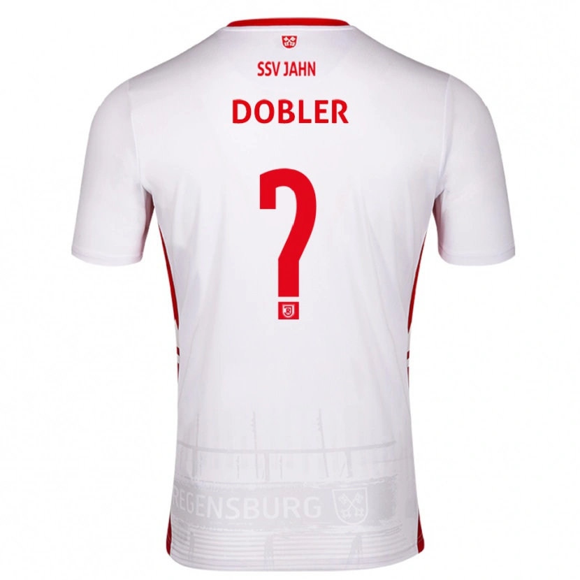 Danxen Hombre Camiseta Maximilian Dobler #0 Blanco Rojo 1ª Equipación 2025/26 La Camisa