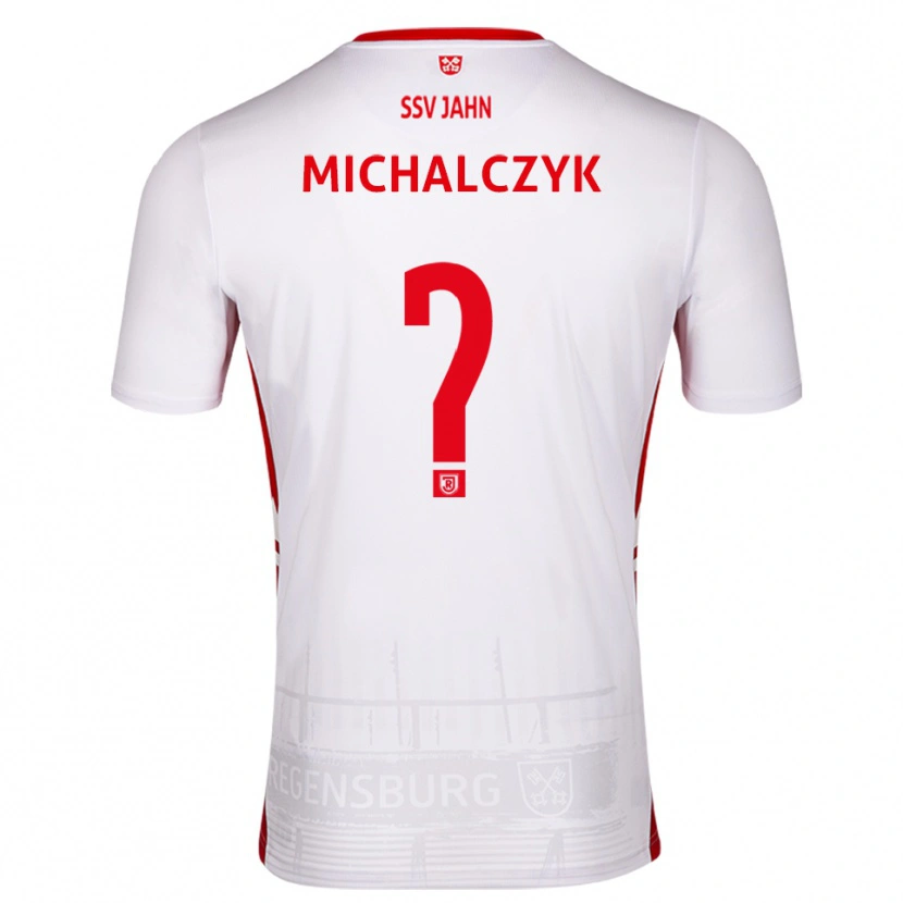 Danxen Hombre Camiseta Fabian Michalczyk #0 Blanco Rojo 1ª Equipación 2025/26 La Camisa