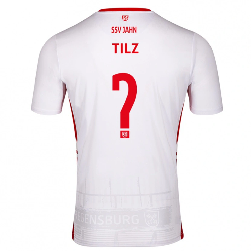 Danxen Hombre Camiseta Julius Tilz #0 Blanco Rojo 1ª Equipación 2025/26 La Camisa