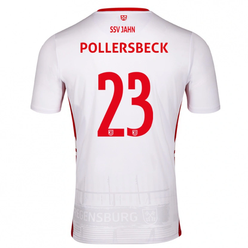 Danxen Hombre Camiseta Julian Pollersbeck #23 Blanco Rojo 1ª Equipación 2025/26 La Camisa