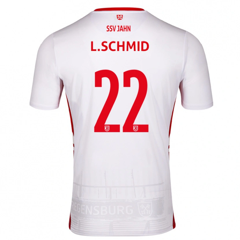 Danxen Hombre Camiseta Lenny Schmid #22 Blanco Rojo 1ª Equipación 2025/26 La Camisa
