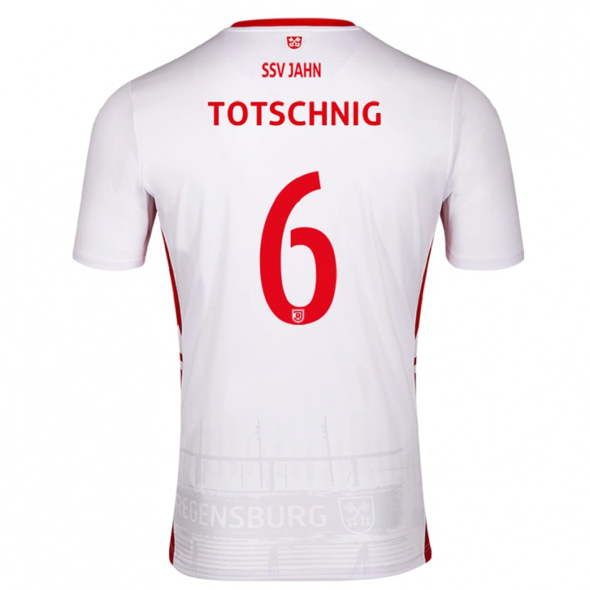 Danxen Hombre Camiseta Josef Totschnig #6 Blanco Rojo 1ª Equipación 2025/26 La Camisa