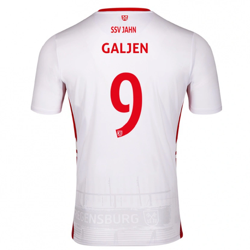 Danxen Hombre Camiseta Dejan Galjen #9 Blanco Rojo 1ª Equipación 2025/26 La Camisa
