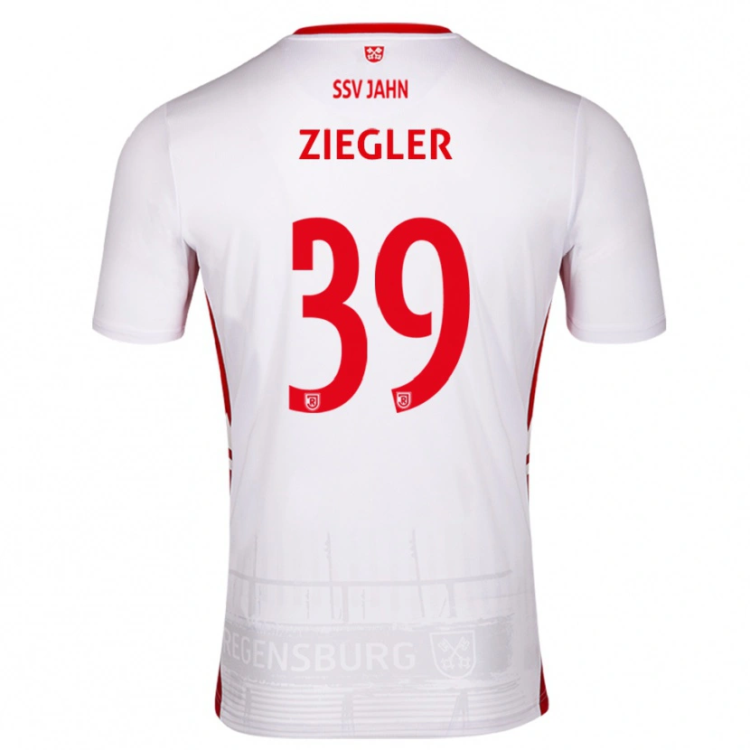 Danxen Hombre Camiseta Fabian Ziegler #39 Blanco Rojo 1ª Equipación 2025/26 La Camisa