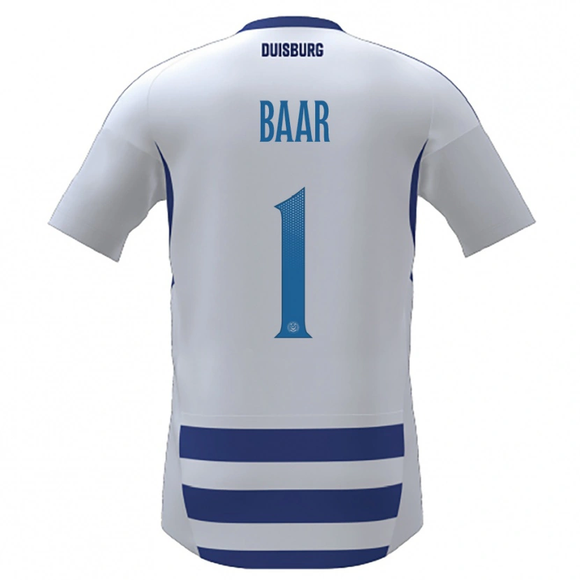 Danxen Hombre Camiseta Alina Baar #1 Blanco Azul 1ª Equipación 2025/26 La Camisa
