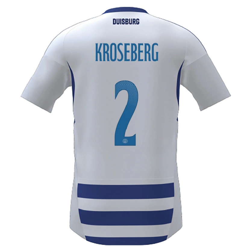 Danxen Hombre Camiseta Jana Kroseberg #2 Blanco Azul 1ª Equipación 2025/26 La Camisa