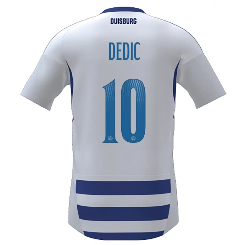 Danxen Hombre Camiseta Sejla Dedic #10 Blanco Azul 1ª Equipación 2025/26 La Camisa