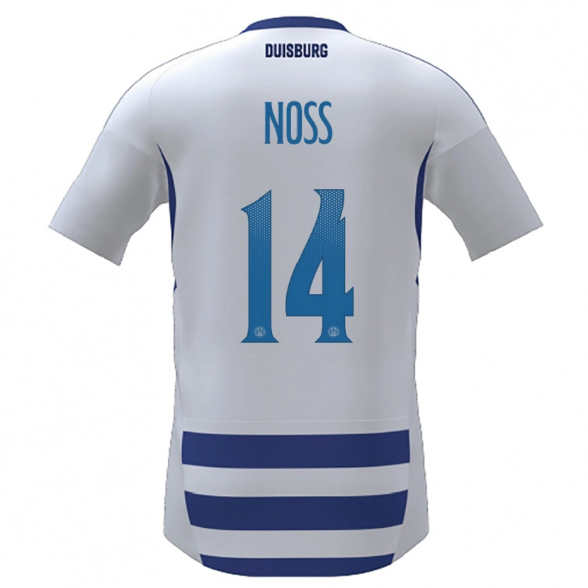 Danxen Hombre Camiseta Conor Noß #14 Blanco Azul 1ª Equipación 2025/26 La Camisa