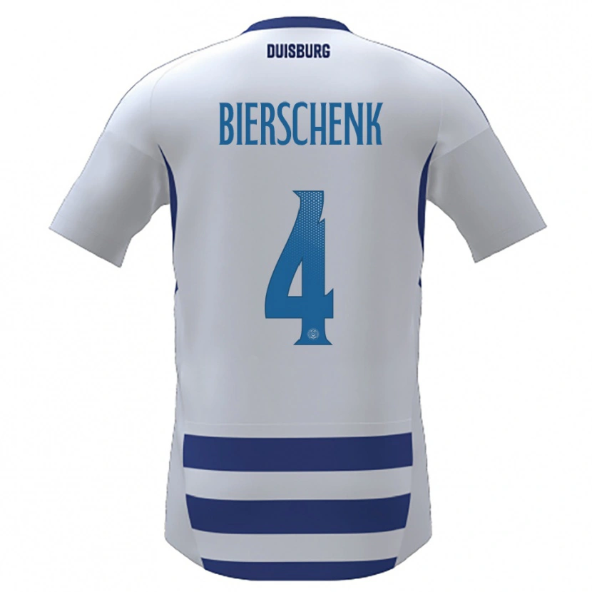 Danxen Hombre Camiseta Julian Bierschenk #4 Blanco Azul 1ª Equipación 2025/26 La Camisa