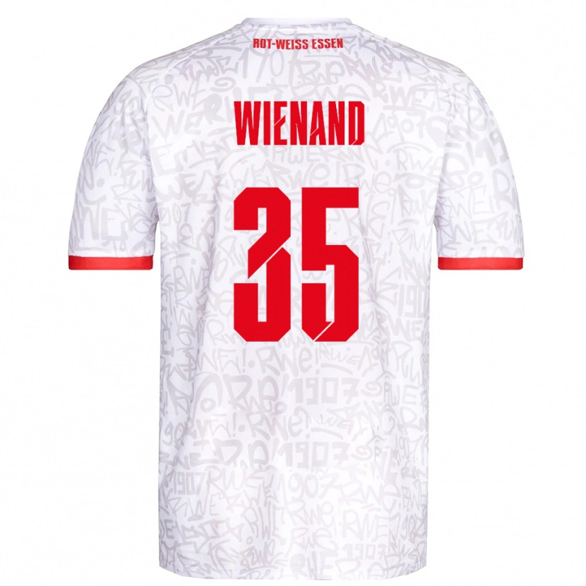 Danxen Hombre Camiseta Felix Wienand #35 Blanco Rojo 1ª Equipación 2025/26 La Camisa