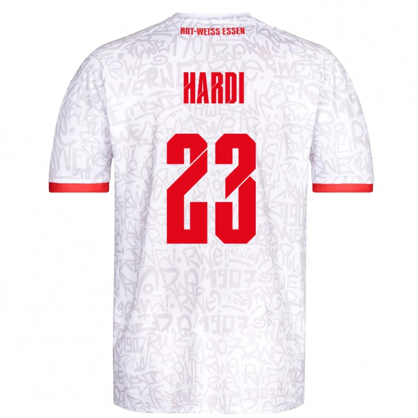 Danxen Hombre Camiseta Dominik Hardi #23 Blanco Rojo 1ª Equipación 2025/26 La Camisa