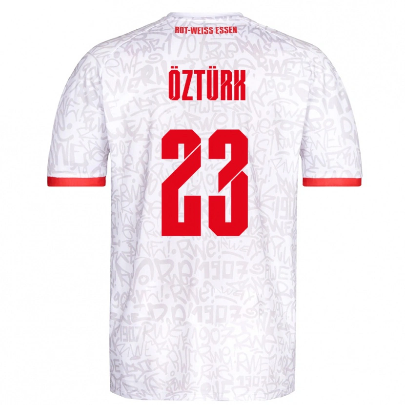 Danxen Hombre Camiseta Efehan Öztürk #23 Blanco Rojo 1ª Equipación 2025/26 La Camisa