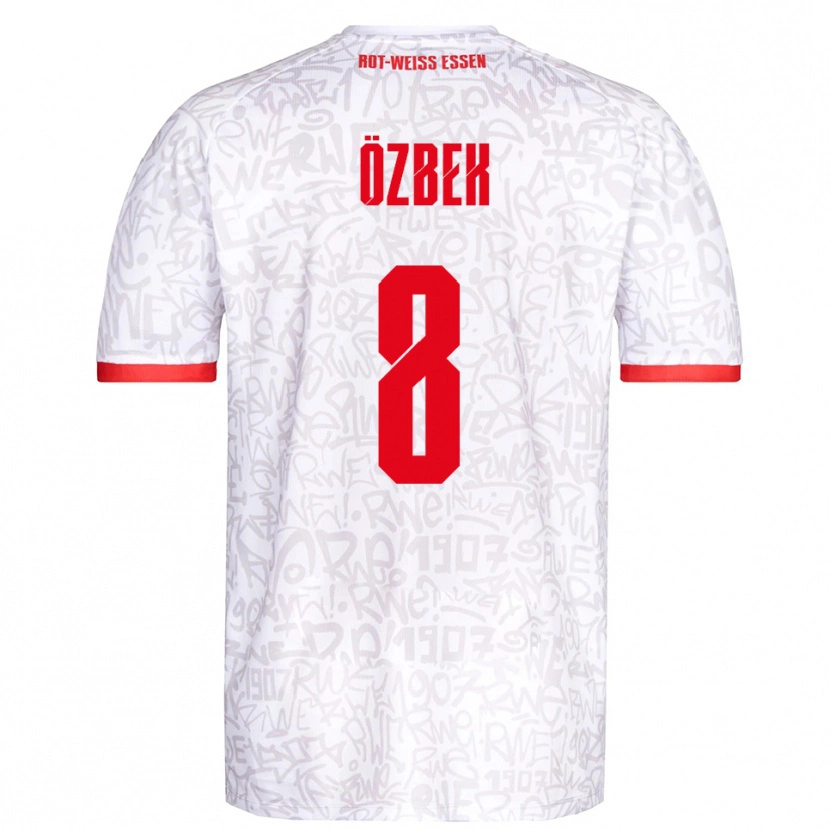 Danxen Hombre Camiseta Boran Özbek #8 Blanco Rojo 1ª Equipación 2025/26 La Camisa