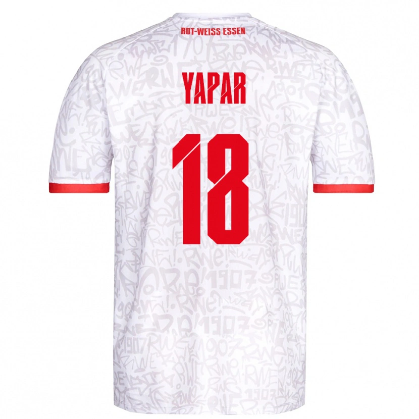 Danxen Hombre Camiseta Atilla Yapar #18 Blanco Rojo 1ª Equipación 2025/26 La Camisa