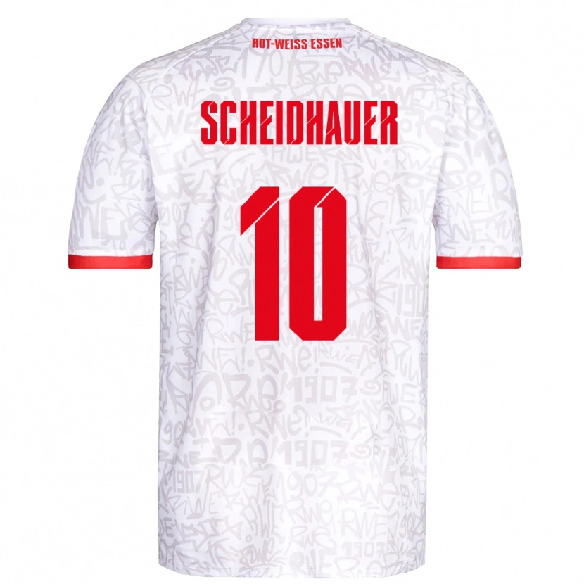 Danxen Hombre Camiseta Leon Scheidhauer #10 Blanco Rojo 1ª Equipación 2025/26 La Camisa