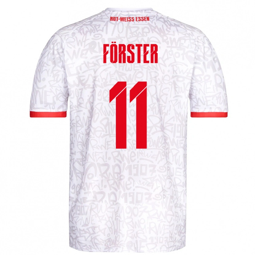 Danxen Hombre Camiseta Luis Förster #11 Blanco Rojo 1ª Equipación 2025/26 La Camisa
