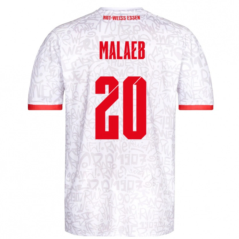 Danxen Hombre Camiseta Rami Malaeb #20 Blanco Rojo 1ª Equipación 2025/26 La Camisa