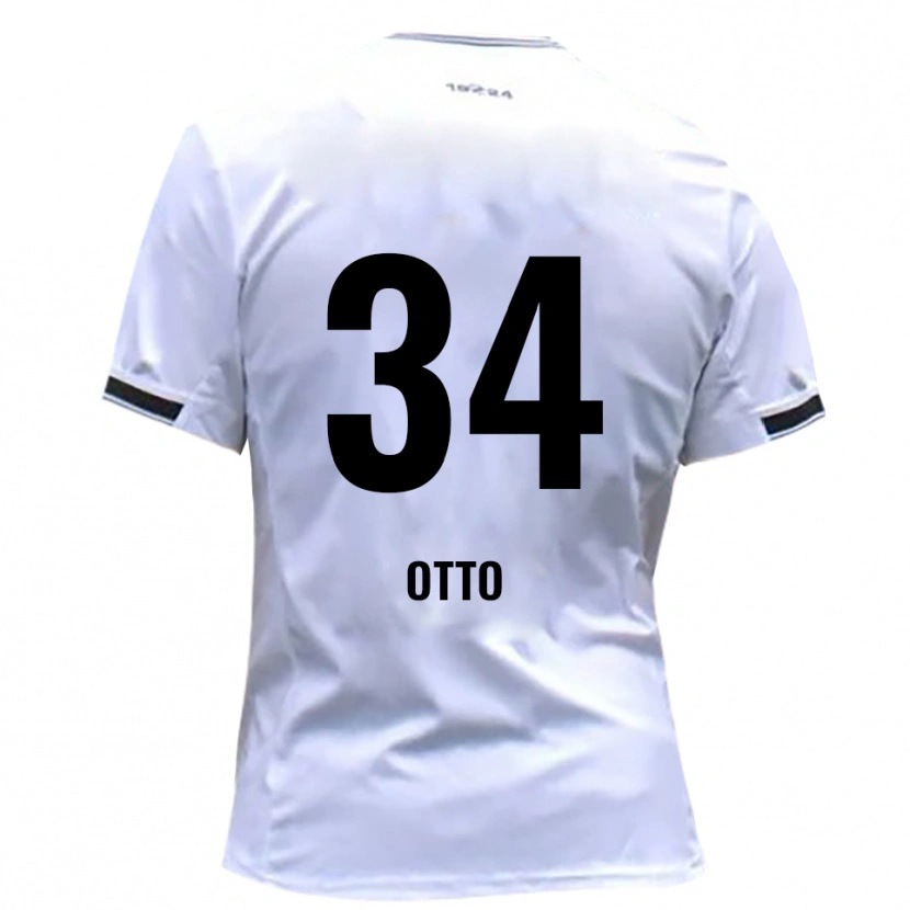 Danxen Hombre Camiseta Fynn Otto #34 Blanco Rojo 1ª Equipación 2025/26 La Camisa