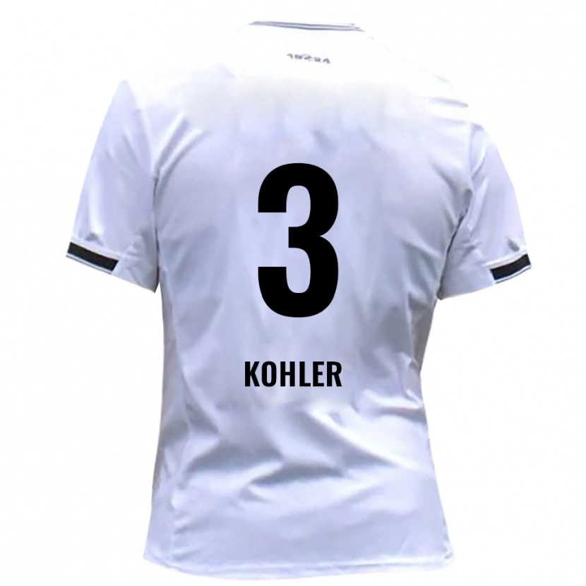 Danxen Hombre Camiseta Ethan Kohler #3 Blanco Rojo 1ª Equipación 2025/26 La Camisa