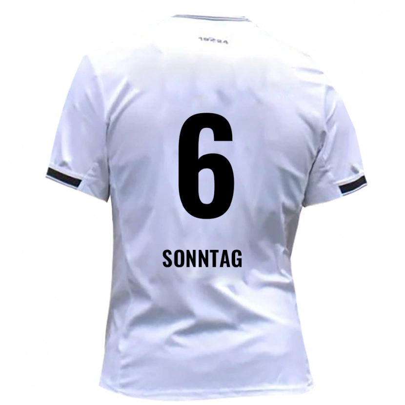 Danxen Hombre Camiseta Cristiano Sonntag #6 Blanco Rojo 1ª Equipación 2025/26 La Camisa