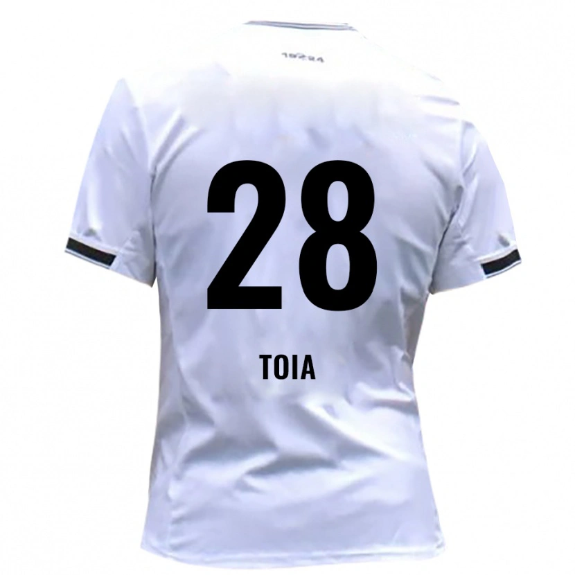 Danxen Hombre Camiseta Alessandro Toia #28 Blanco Rojo 1ª Equipación 2025/26 La Camisa