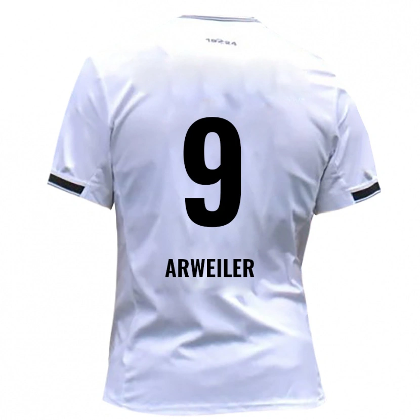 Danxen Hombre Camiseta Jonas Arweiler #9 Blanco Rojo 1ª Equipación 2025/26 La Camisa