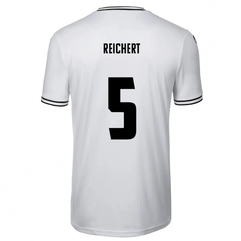 Danxen Hombre Camiseta Johannes Reichert #5 Blanco Negro 1ª Equipación 2025/26 La Camisa