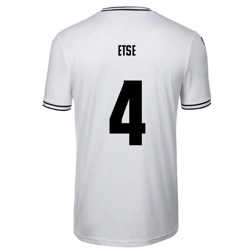 Danxen Hombre Camiseta Julian Etse #4 Blanco Negro 1ª Equipación 2025/26 La Camisa