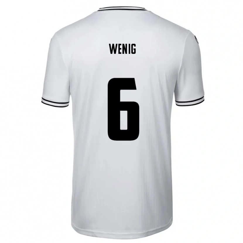 Danxen Hombre Camiseta Marcel Wenig #6 Blanco Negro 1ª Equipación 2025/26 La Camisa