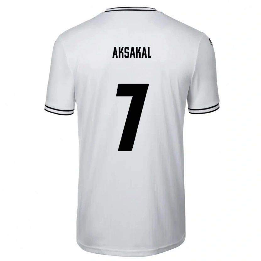 Danxen Hombre Camiseta Ensar Aksakal #7 Blanco Negro 1ª Equipación 2025/26 La Camisa