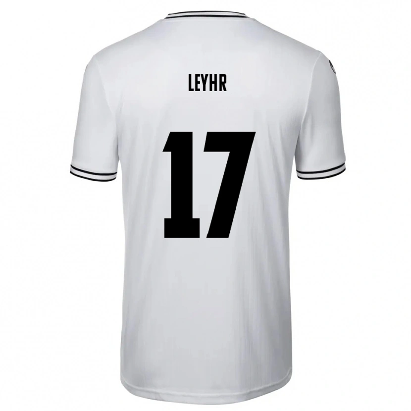Danxen Hombre Camiseta Tobias Leyhr #17 Blanco Negro 1ª Equipación 2025/26 La Camisa