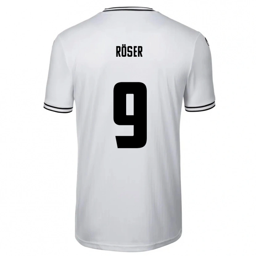 Danxen Hombre Camiseta Lucas Röser #9 Blanco Negro 1ª Equipación 2025/26 La Camisa