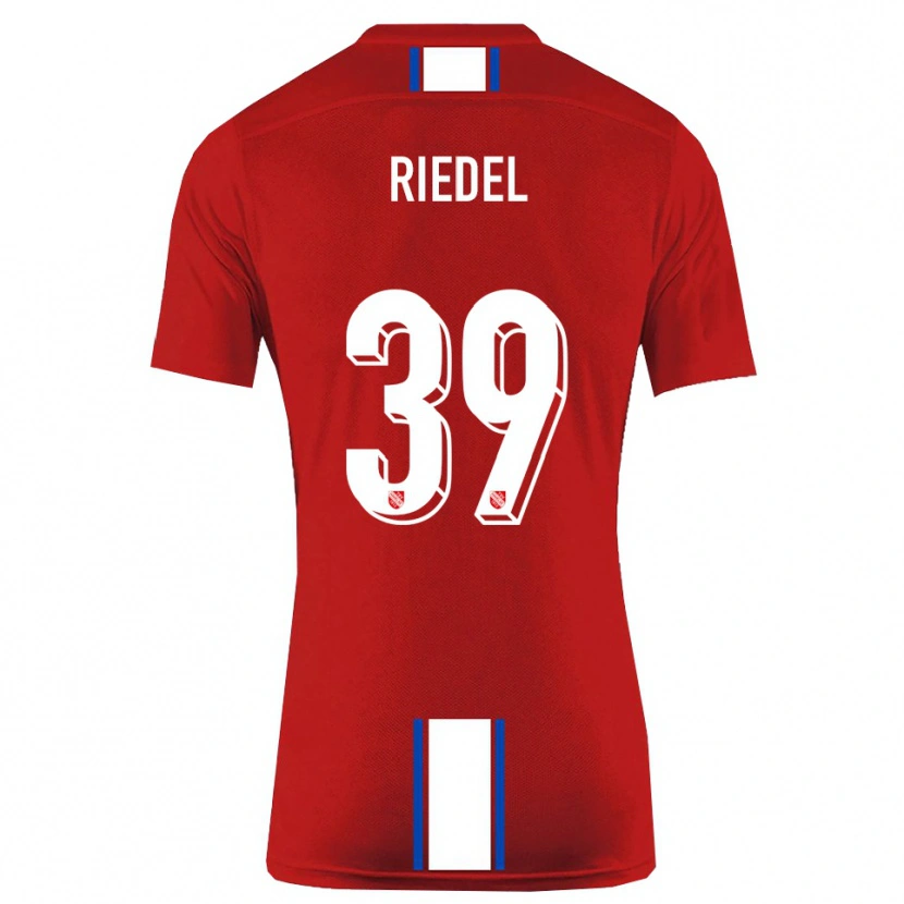 Danxen Hombre Camiseta Florian Riedel #39 Rojo Blanco 1ª Equipación 2025/26 La Camisa