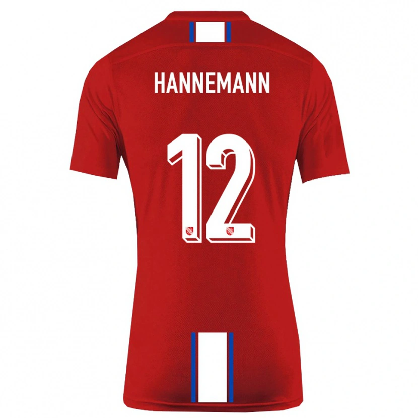 Danxen Hombre Camiseta Sören Hannemann #12 Rojo Blanco 1ª Equipación 2025/26 La Camisa