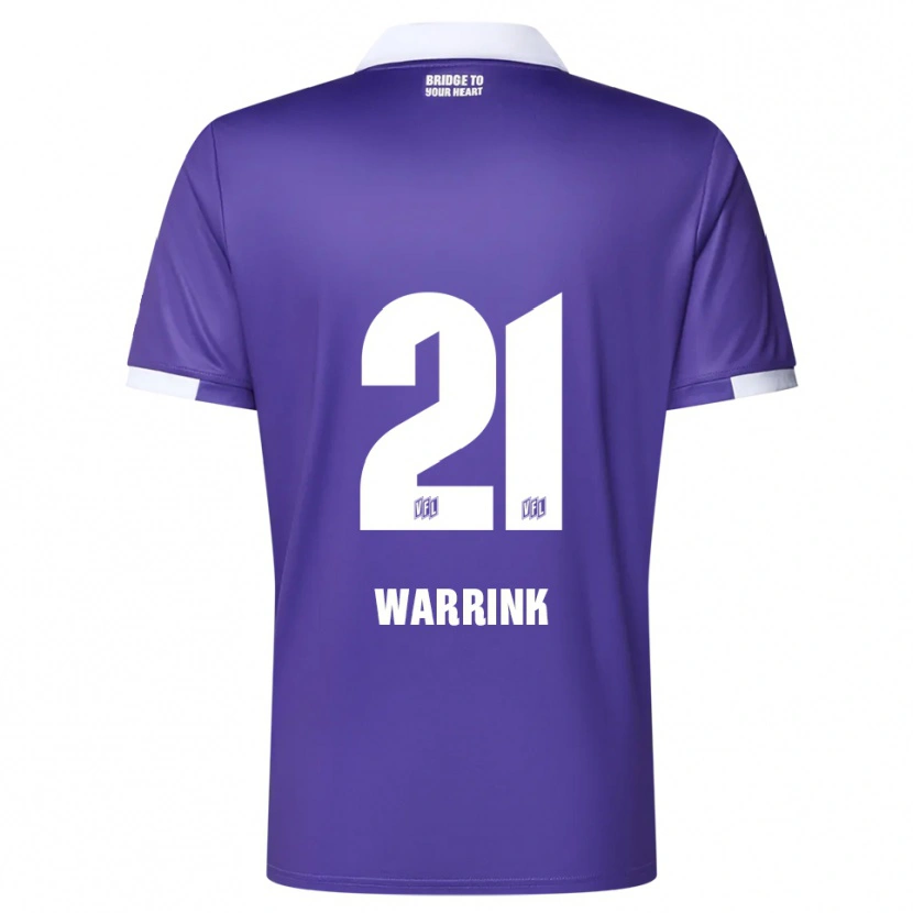 Danxen Hombre Camiseta Marko Warrink #21 Púrpura Blanco 1ª Equipación 2025/26 La Camisa