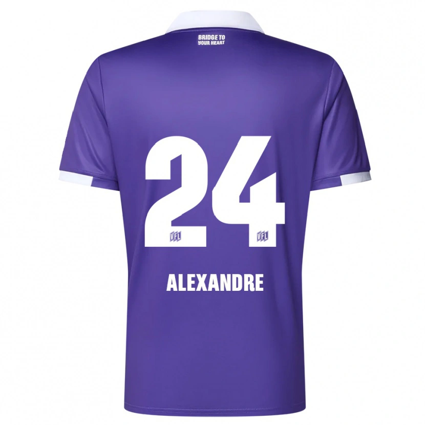 Danxen Hombre Camiseta Tyron Alexandre #24 Púrpura Blanco 1ª Equipación 2025/26 La Camisa