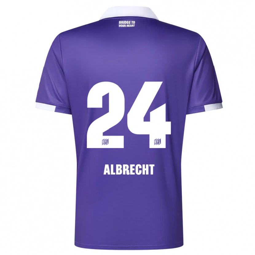 Danxen Hombre Camiseta Fabian Albrecht #24 Púrpura Blanco 1ª Equipación 2025/26 La Camisa
