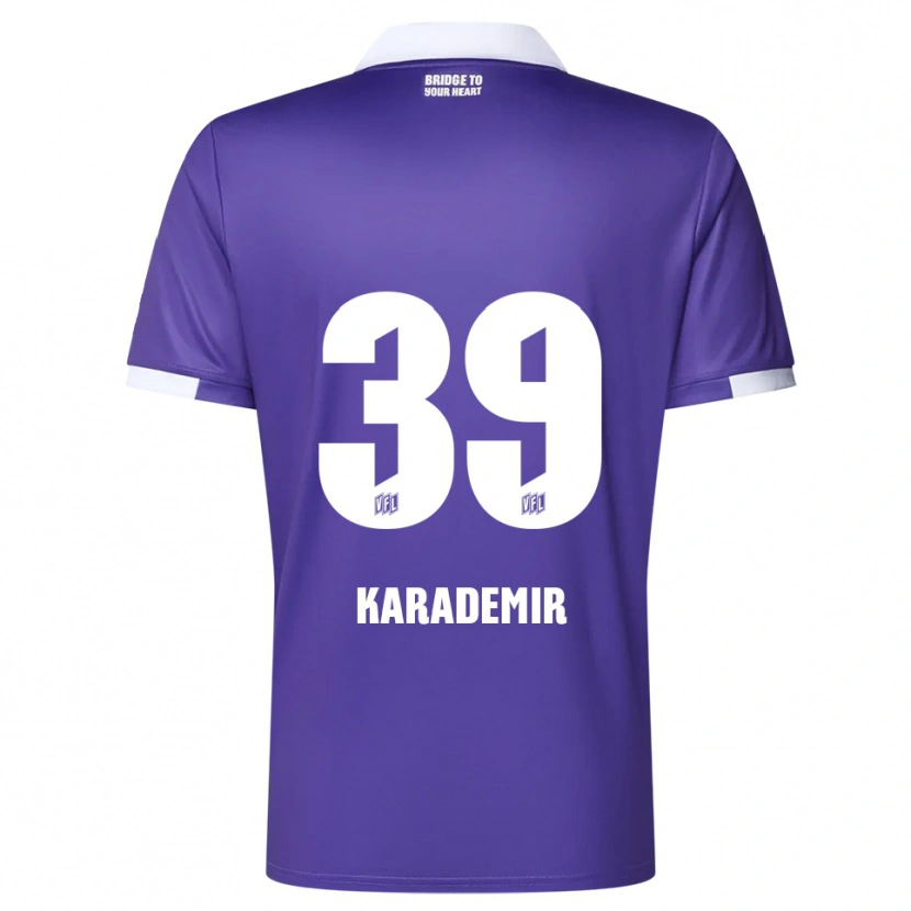 Danxen Hombre Camiseta Yiğit Karademir #39 Púrpura Blanco 1ª Equipación 2025/26 La Camisa