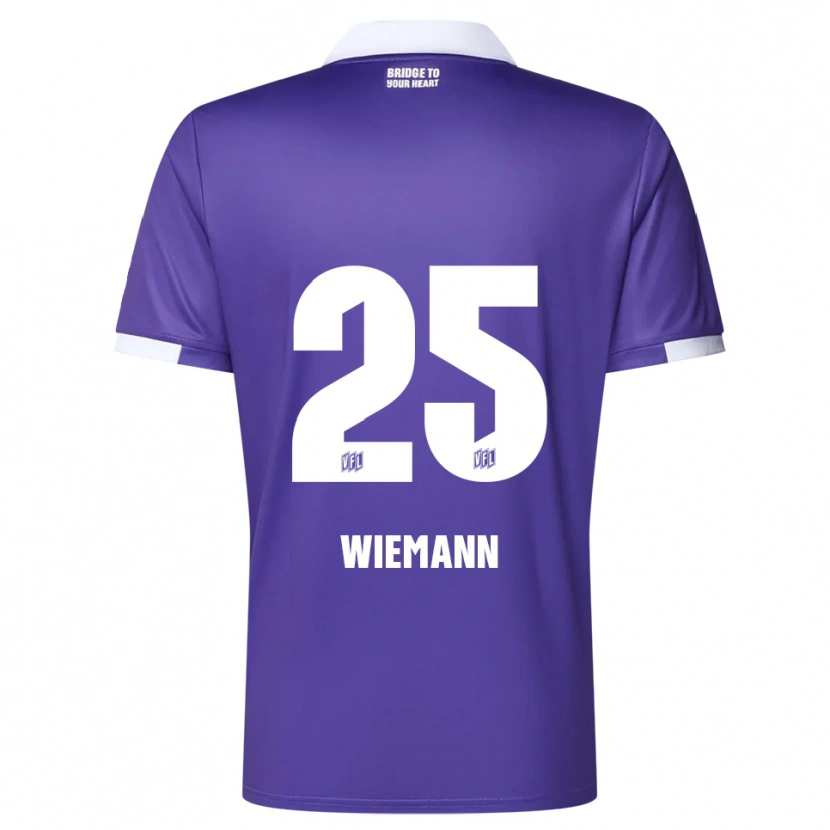 Danxen Hombre Camiseta Niklas Wiemann #25 Púrpura Blanco 1ª Equipación 2025/26 La Camisa