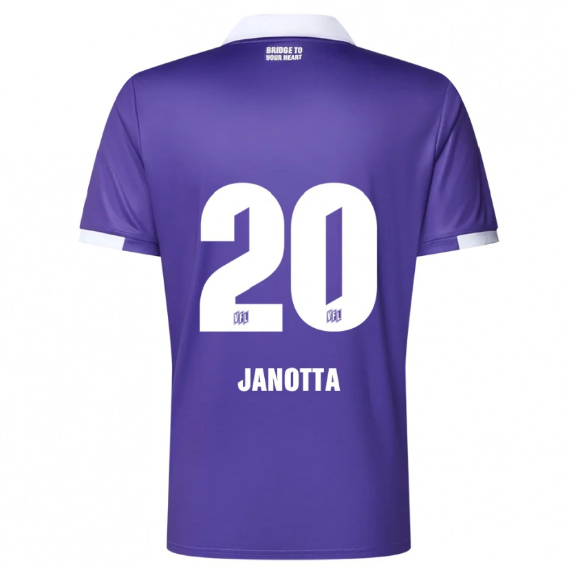 Danxen Hombre Camiseta Theo Janotta #20 Púrpura Blanco 1ª Equipación 2025/26 La Camisa