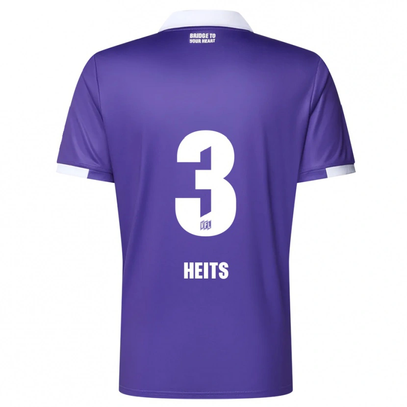Danxen Hombre Camiseta Lasse Heits #3 Púrpura Blanco 1ª Equipación 2025/26 La Camisa