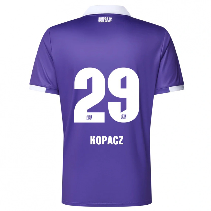 Danxen Hombre Camiseta David Kopacz #29 Púrpura Blanco 1ª Equipación 2025/26 La Camisa