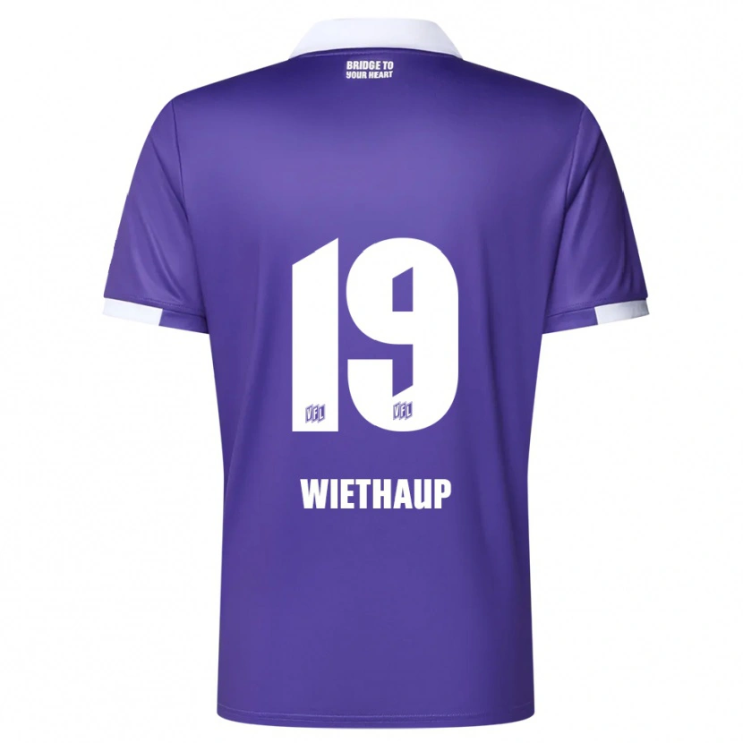Danxen Hombre Camiseta Kevin Wiethaup #19 Púrpura Blanco 1ª Equipación 2025/26 La Camisa