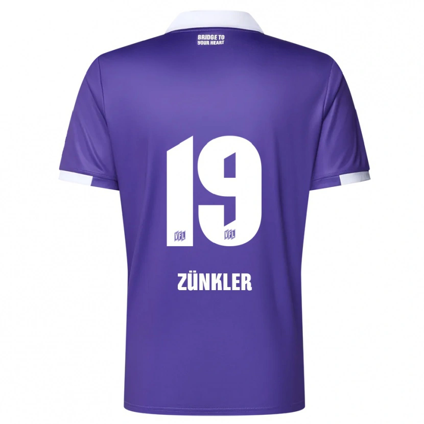 Danxen Hombre Camiseta Bernd Zünkler #19 Púrpura Blanco 1ª Equipación 2025/26 La Camisa