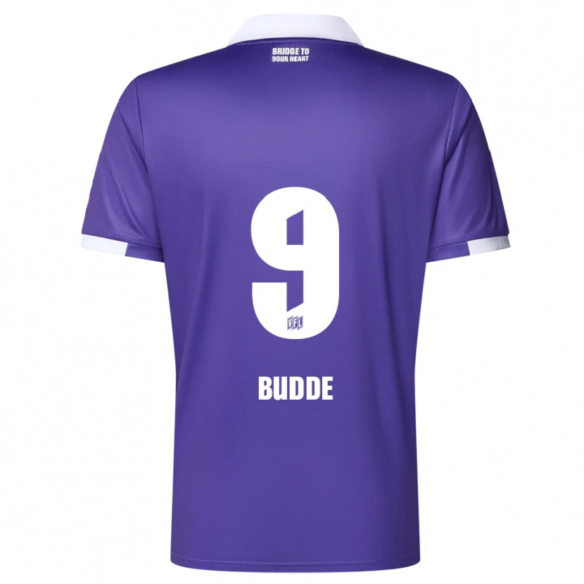 Danxen Hombre Camiseta Rico Budde #9 Púrpura Blanco 1ª Equipación 2025/26 La Camisa