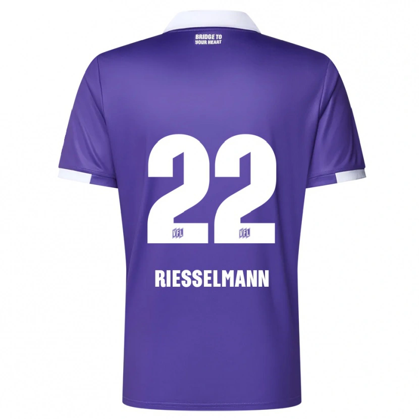 Danxen Hombre Camiseta Bernd Riesselmann #22 Púrpura Blanco 1ª Equipación 2025/26 La Camisa